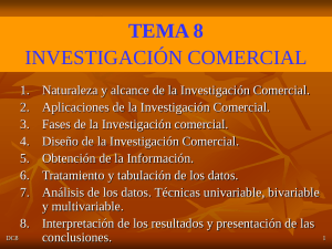 TEMA 8 INVESTIGACIÓN COMERCIAL