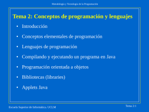 Tema 2: Conceptos de programación y lenguajes