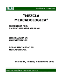 Mezcla mercadológica