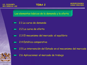 TEMA 2 Los elementos básicos de la demanda y la oferta