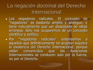 Negación doctrinal del Derecho Internacional
