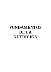 FUNDAMENTOS DE LA NUTRICIÓN