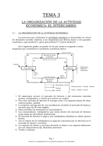 Organización de la actividad económica: intercambio