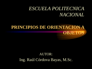 ESCUELA POLITECNICA NACIONAL PRINCIPIOS DE ORIENTACION A OBJETOS