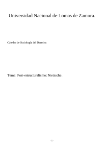 Post-Estructuralismo y Nietzsche