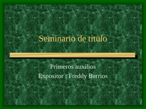 Seminario de titulo Primeros auxilios Expositor : Freddy Berrios