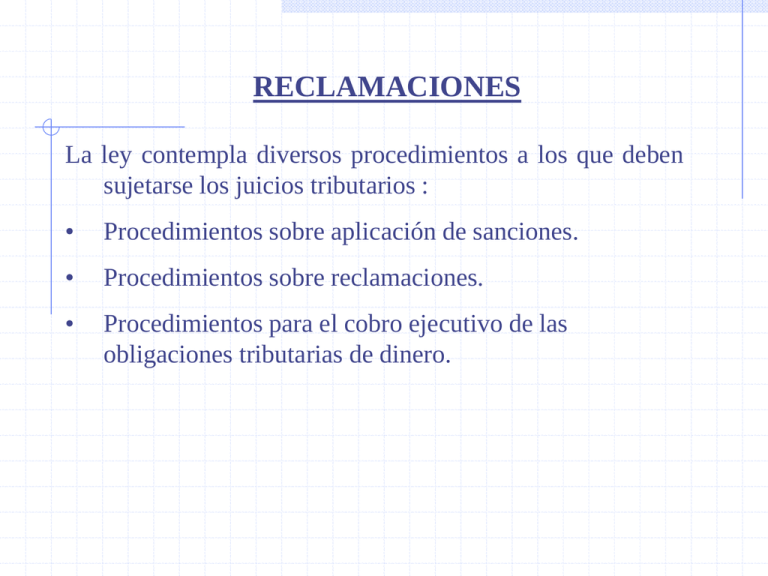 Procedimiento De Reclamaciones