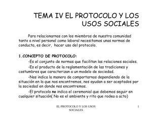 Protocolo y usos sociales