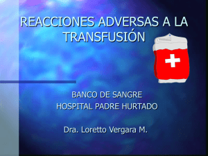 Reacciones adversas a la transfusión