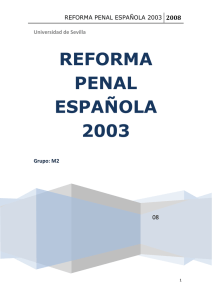 Reforma Penal espa&ntilde;ola 2003