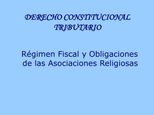 R&eacute;gimen Fiscal Asociaciones religiosas