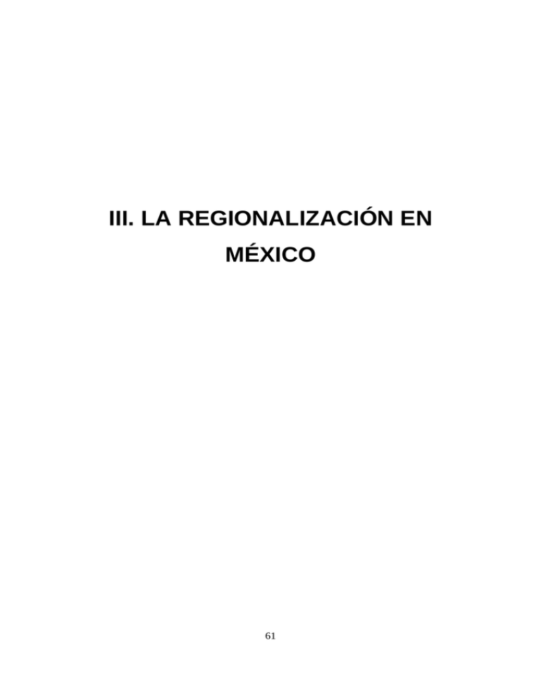 Regionalización En México