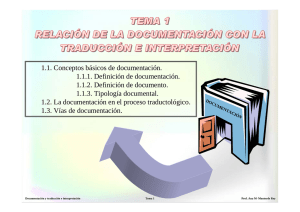 Relación de la Documentación con la Traducción e Interpretación