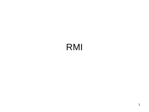 RMI (Remote Method Invocation)