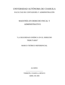 Seguridad jurídica en el Derecho Tributario mexicano