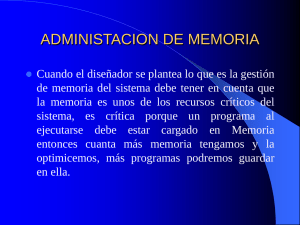 ADMINISTACION DE MEMORIA
