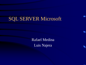 SQL server (Structured Query Language)