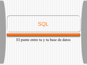 SQL El punte entre tu y tu base de datos