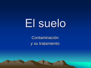 El suelo Contaminación y su tratamiento