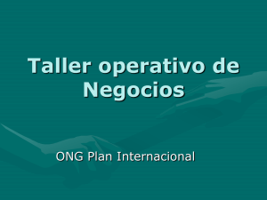 Taller operativo de Negocios. Plan Internacional