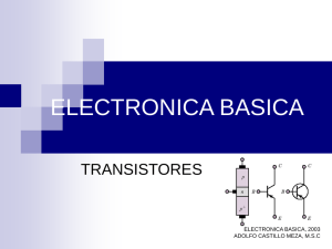 ELECTRONICA BASICA TRANSISTORES ELECTRONICA BASICA, 2003 ADOLFO CASTILLO MEZA, M.S.C