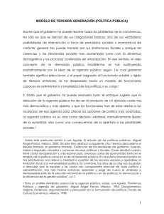 MODELO DE TERCERA GENERACIÓN (POLÍTICA PÚBLICA)