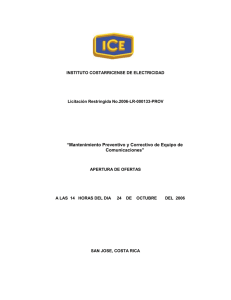 &ldquo;Mantenimiento Preventivo y Correctivo de Equipo de Comunicaciones&rdquo;