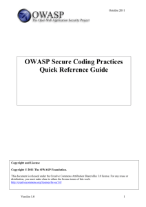OWASP Secure Coding Practices Quick Reference Guide  Octubre 2011