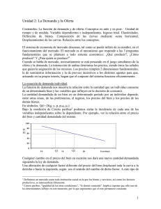 Unidad 2: La Demanda y la Oferta