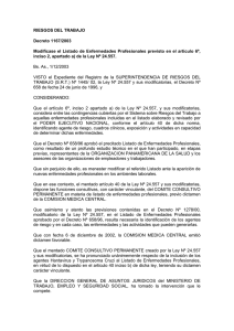 Decreto PEN Nº 1167/03(B.O. 3/12/03)