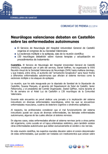 22-2-14 Neurólogos valencianos debaten en Castellón sobre las