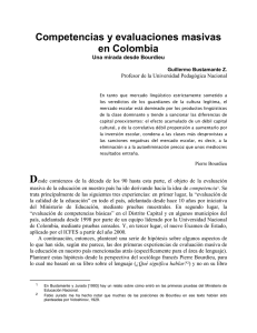 Competencias y evaluaciones masivas en Colombia