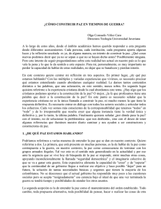 ¿Cómo construir paz en tiempos de guerra