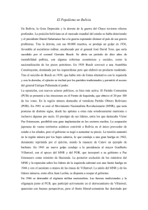 El Populismo en Bolivia - Facultad de Derecho