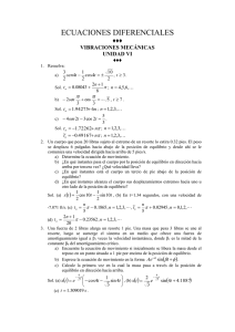 ECUACIONES DIFERENCIALES ♦♦♦ VIBRACIONES MECÁNICAS UNIDAD VI