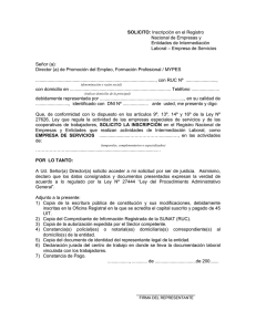 descargue formato - Ministerio del Trabajo y Promoción del Empleo