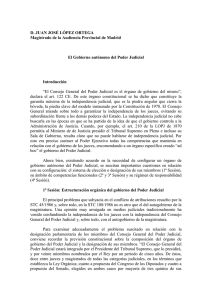 El Gobierno autónomo del Poder Judicial