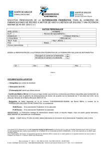 impreso renovación - Federación Galega de Motonáutica