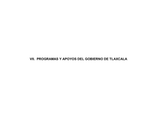 VII.Programas y Apoyos del Gobierno del Estado de Tlaxcala