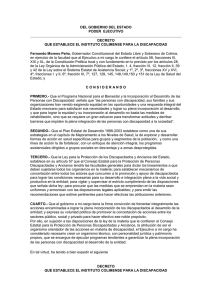 del gobierno del estado - Instituto Colimense para la Discapacidad