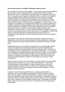 Del hermoso sueno y la realidad &ndash; Milongas de