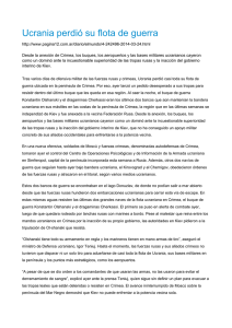 Ucrania perdi&oacute; su flota de guerra