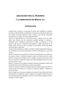 ASOCIACIÓN PARA EL PROGRESO - Instituto Nacional Electoral