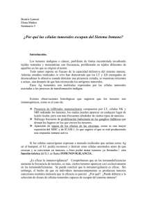 ¿Por qué las células tumorales escapan del Sistema Inmune