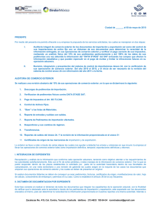 carta propuesta de servicios auditoria aduanera