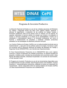Convocatoria Programa de Inversión Productiva PIP 2014