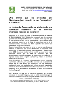 UNIÓN DE CONSUMIDORES DE ESPAÑA-UCE