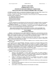 Reglamento Org&aacute;nico del Centro M&eacute;dico Nacional &ldquo;20 de Noviembre&rdquo;