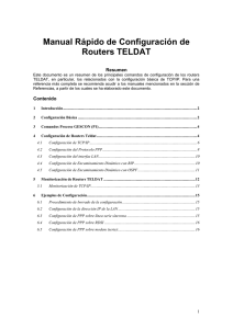 4. Configuración de Routers Teldat