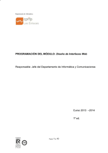 Departamento de Inform&aacute;tica PROGRAMACI&Oacute;N DEL M&Oacute;DULO